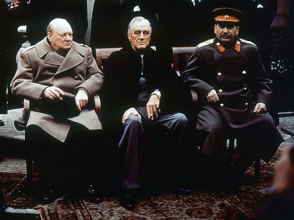 Крымская, Ялтинская конференция, 1945, Сталин, Рузвельт, Черчилль